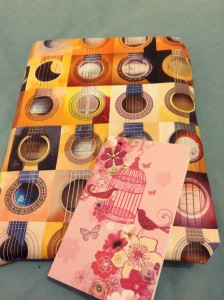 Had to take a pic of the wrapping paper! How did you know I love Music too! :)